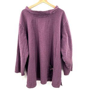 M.I.B.  plus purple corduroy fall winter lagenlook top coastal grandmother  4X